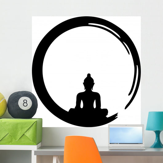 Vinyl Wall Decal Enso Tree Of Life Zen Circle Buddhism Yoga Stickers U —  Wallstickers4you