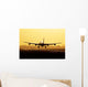 Airplane Sunrise Landing Wall Decal