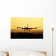 Airplane Sunrise Landing Wall Decal