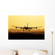 Airplane Sunrise Landing Wall Decal