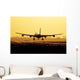 Airplane Sunrise Landing Wall Decal