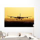 Airplane Sunrise Landing Wall Decal
