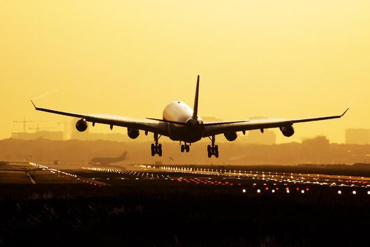 Airplane Sunrise Landing Wall Decal