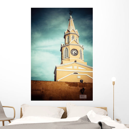 Square Carriages Downtown Cartagena Wall Mural