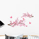 vector cherry blossom with birds Wall Decal