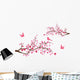 vector cherry blossom with birds Wall Decal