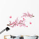 vector cherry blossom with birds Wall Decal