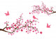 vector cherry blossom with birds Wall Decal
