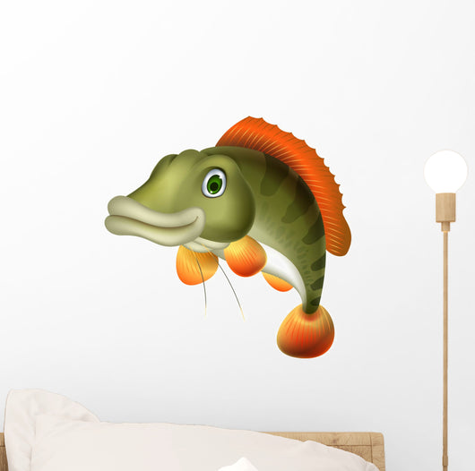 Bass Fish Cartoon Wall Decal