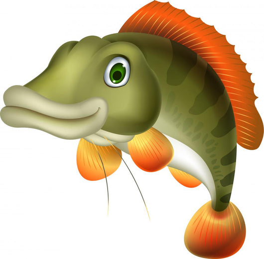 Bass Fish Cartoon Wall Decal