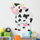 Cute Cow Cartoon Wall Decal