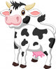 Cute Cow Cartoon Wall Decal