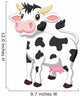 Cute Cow Cartoon Wall Decal