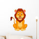 Cute lion cartoon Wall Decal