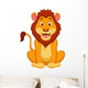 Cute lion cartoon Wall Decal