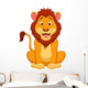 Cute lion cartoon Wall Decal