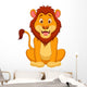 Cute lion cartoon Wall Decal