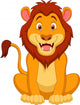 Cute lion cartoon Wall Decal