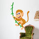 Cute monkey cartoon swinging Wall Decal
