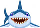 Cute shark cartoon Wall Decal