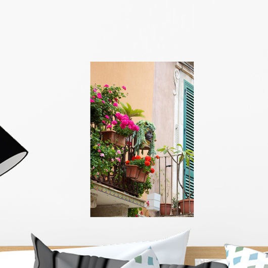 Gerani Su Balcone Wall Mural