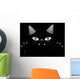 Black Cat Face with Wall Decal