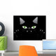 Black Cat Face with Wall Decal