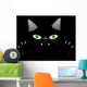 Black Cat Face with Wall Decal