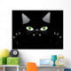 Black Cat Face with Wall Decal