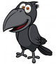 Vector illustration of Cartoon crow Wall Decal