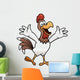 vector illustration of Cartoon happy chicken Wall Decal