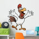 vector illustration of Cartoon happy chicken Wall Decal