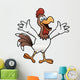 vector illustration of Cartoon happy chicken Wall Decal