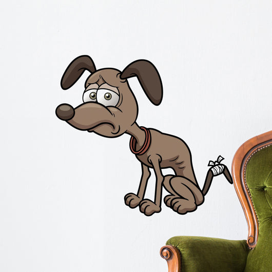 Vector illustration of sick cartoon dog Wall Decal