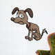 Vector illustration of sick cartoon dog Wall Decal