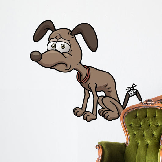 Vector illustration of sick cartoon dog Wall Decal