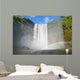 Islanda - cascata Skogafoss con due arcobaleni Wall Mural