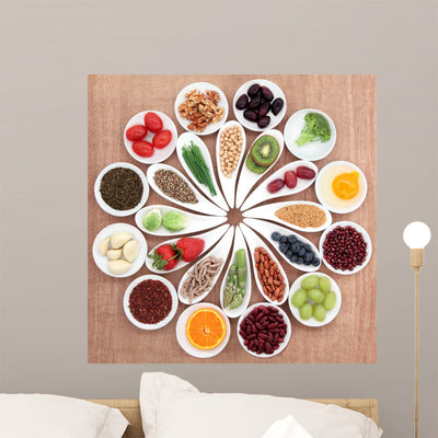 Health Food Platter shown on a wall