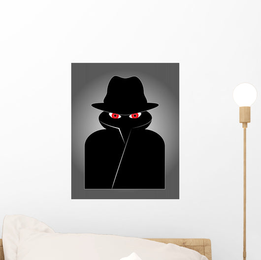 Spy with red eyes Wall Mural