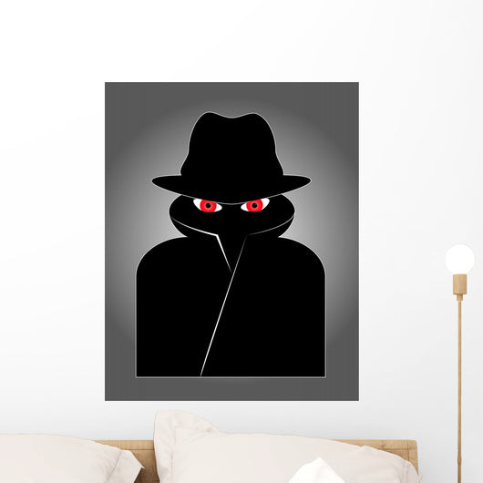 Spy with red eyes Wall Mural
