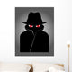 Spy with red eyes Wall Mural
