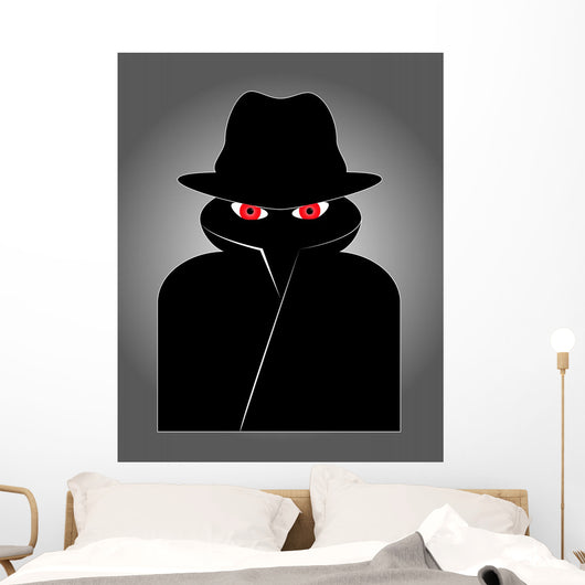 Spy with red eyes Wall Mural