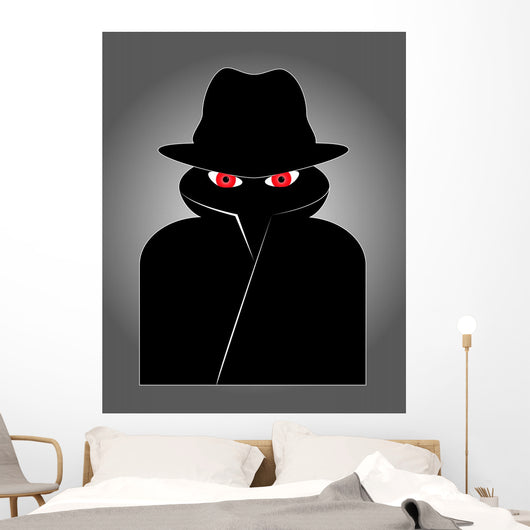 Spy with red eyes Wall Mural