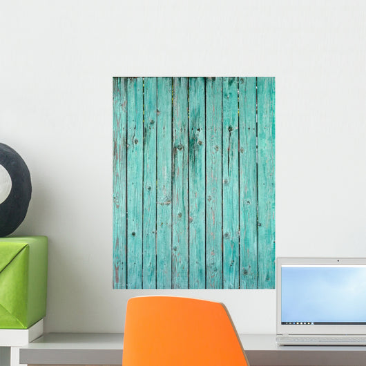 Old Green Plank Fence