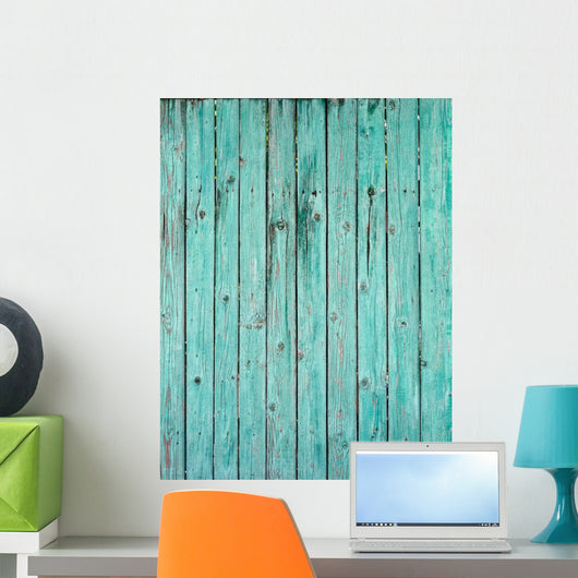 Old Green Plank Fence