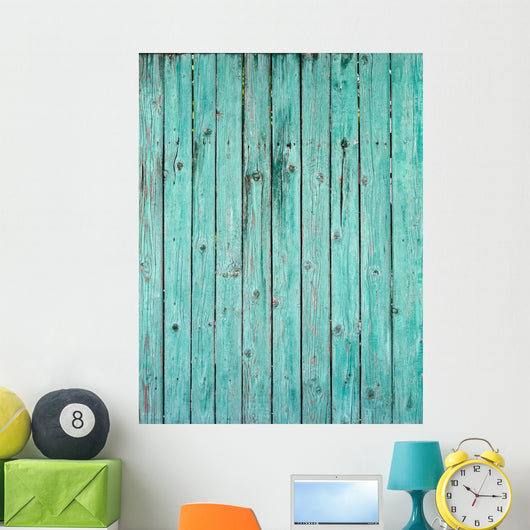 Old Green Plank Fence