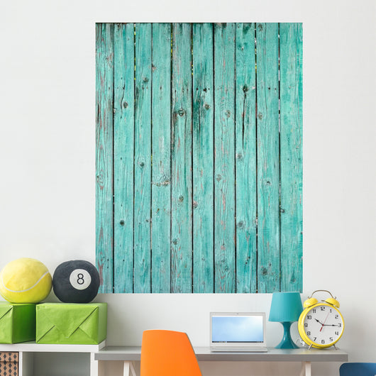 Old Green Plank Fence