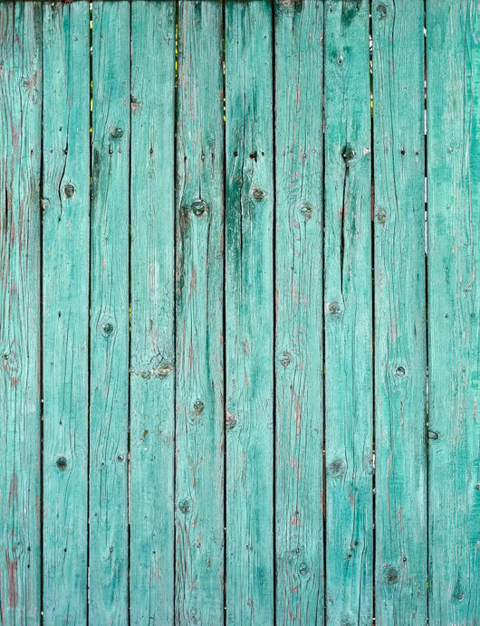 Old Green Plank Fence