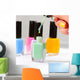 Nail Polish. Manicure. Colorful Nail Polish Bottles Wall Mural