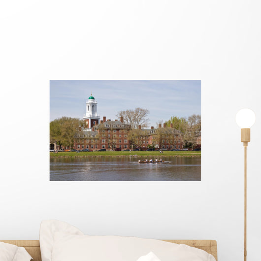 Harvard dorm along the Charles Wall Mural